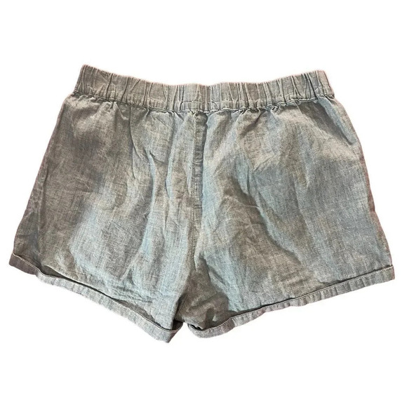Madewell High Rise Chambray Pull On Shorts Blue Size Small - Picture 8 of 8